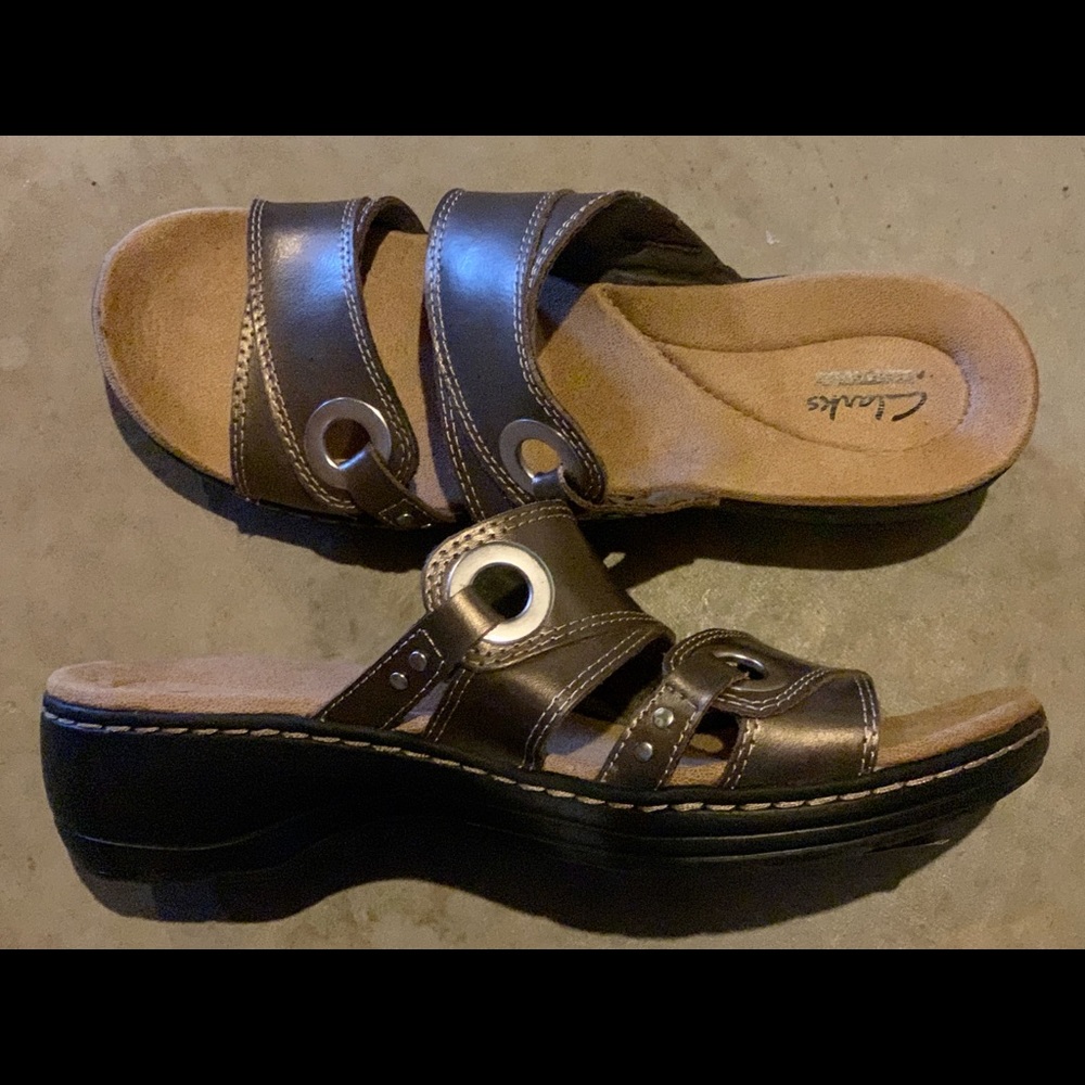 Clarks wedge sandals